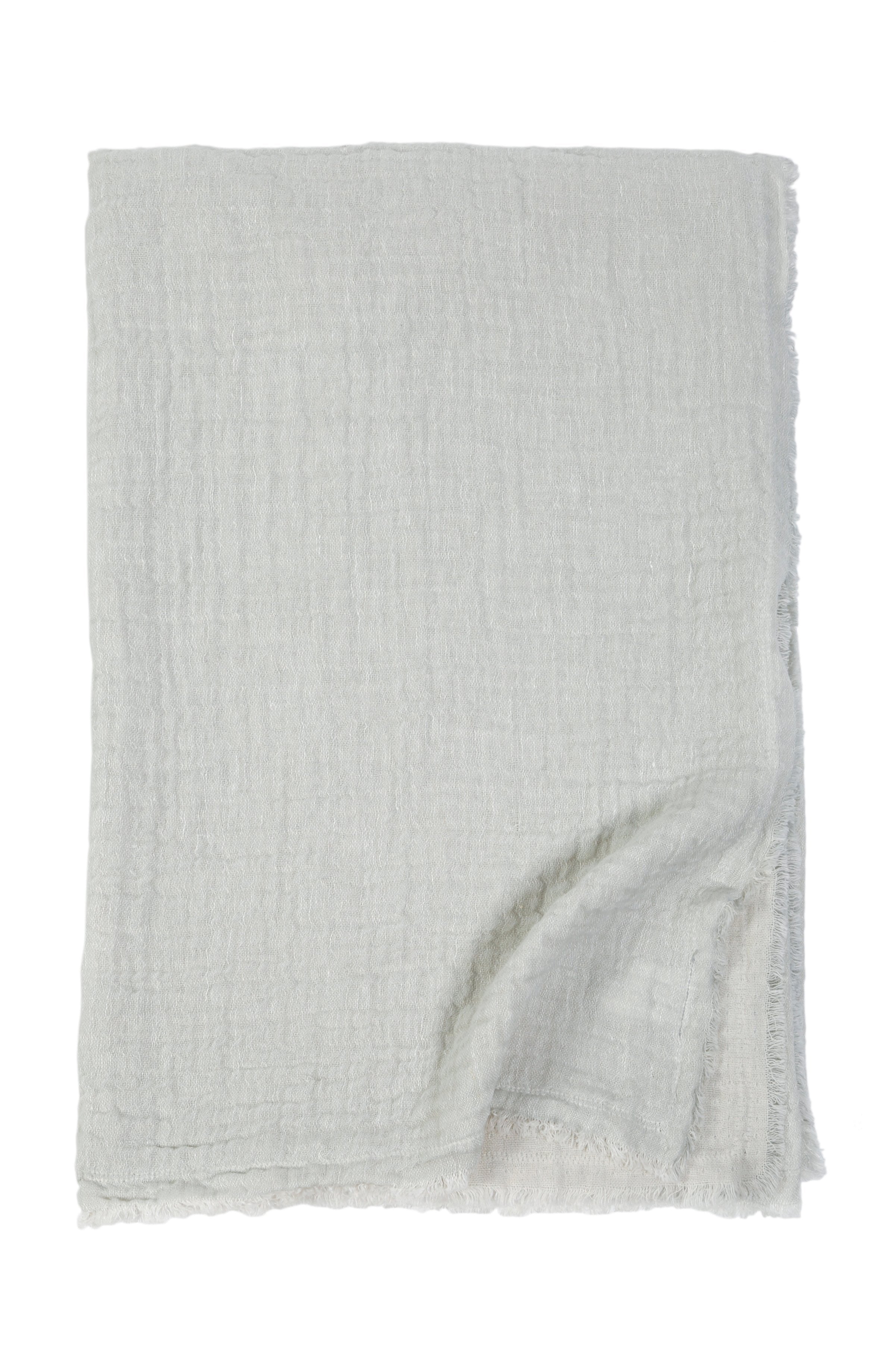 Hermosa Oversized Throw-60" x 90" Throw-Ocean/Cream-Pom Pom at Home
