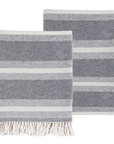 ALPINE THROWS - GREY/IVORY Pompom At Home