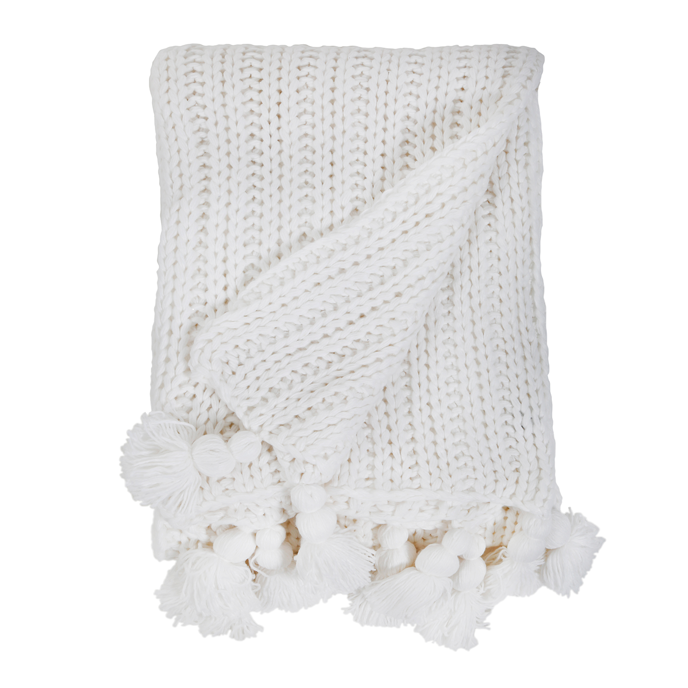 ANACAPA OVERSIZED THROW - White COLOR by Pompom At Home