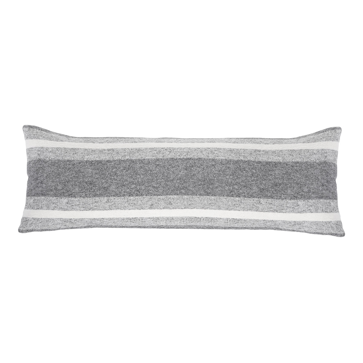 ALPINE 14" X 40" PILLOW WITH INSERT - GREY/IVORY-Pom Pom at Home