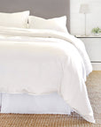 parker bamboo duvet cover set - ivory color - pom pom at home