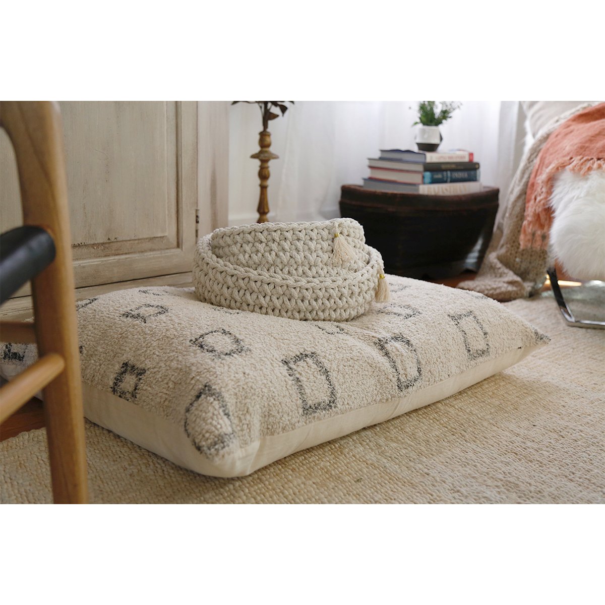 Baya - Ivory - Set of 3-Ivory-Pom Pom at Home