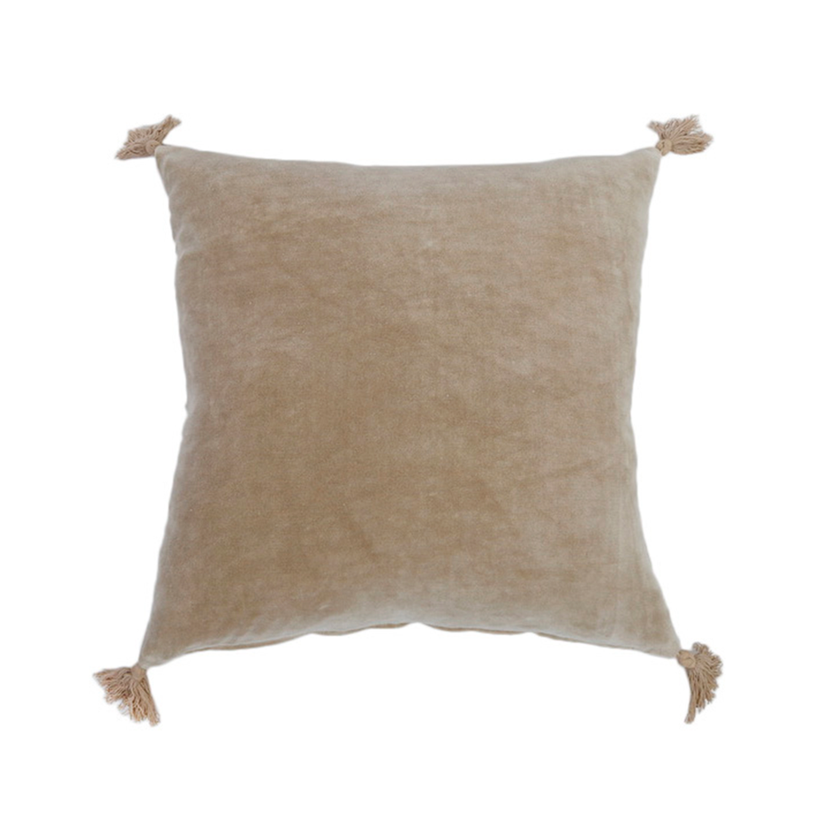 Bianca 20"x20" Pillow with Insert - Natural Color -Pom Pom at Home