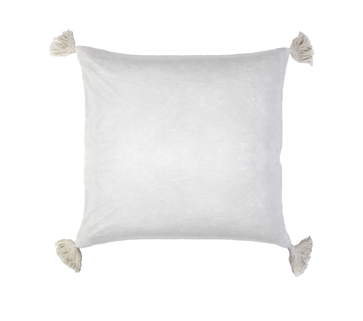 Bianca 20"x20" Pillow with Insert - White Color - Pom pom At Home