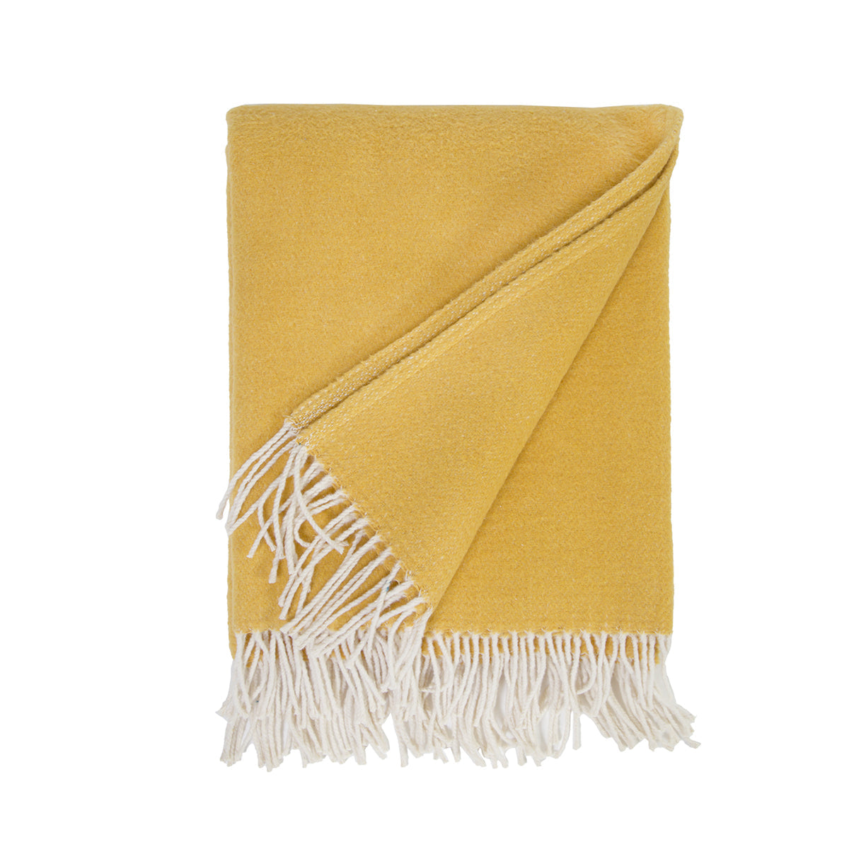 Billie Throw-50&quot; x 70&quot; Throw-Mustard-Pom Pom at Home