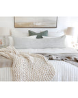 blake - cream/grey color - duvet set - pom pom at home