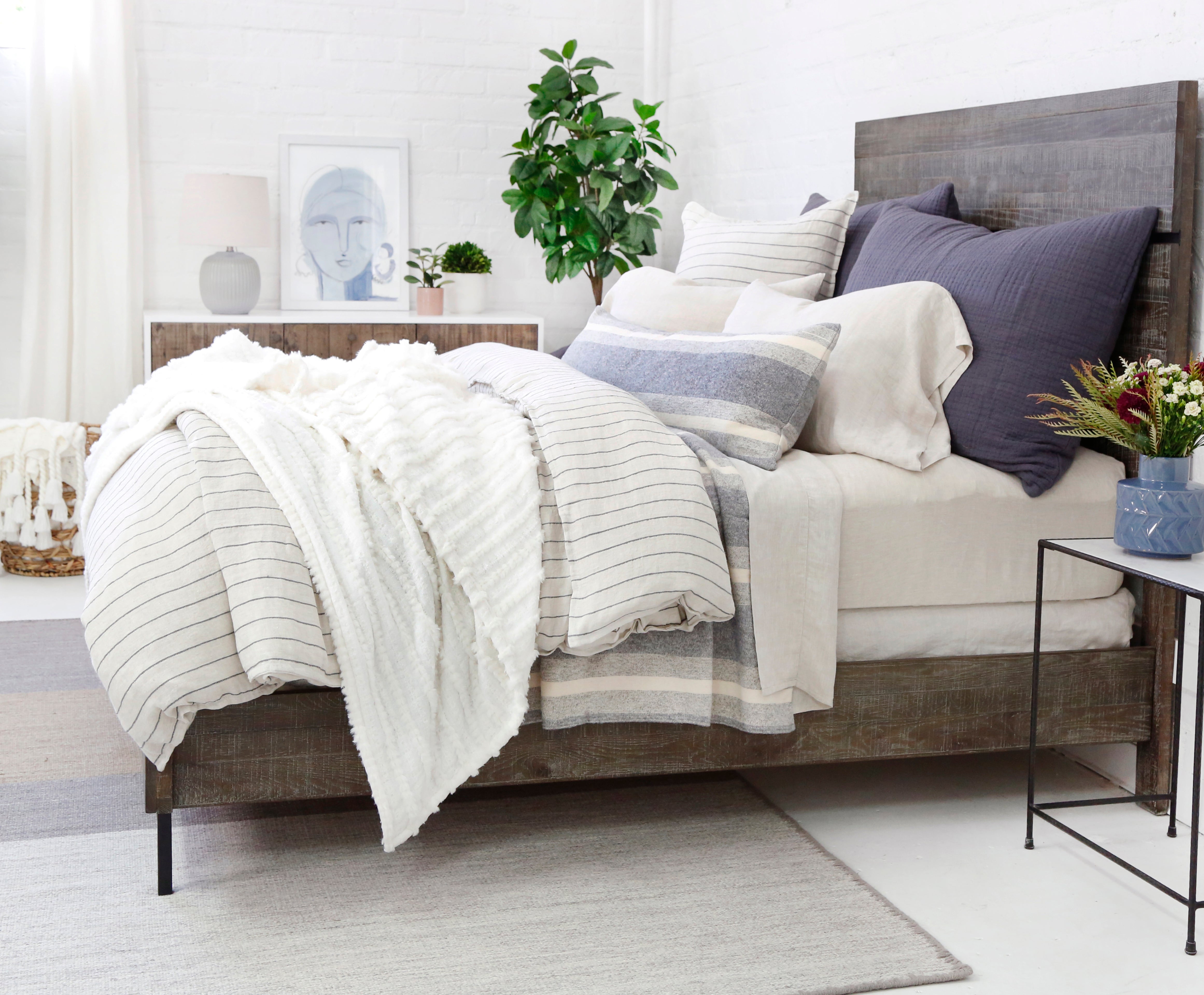 Camille Oversized Throw-60" x 90" Throw-Winter White-Pom Pom at Home