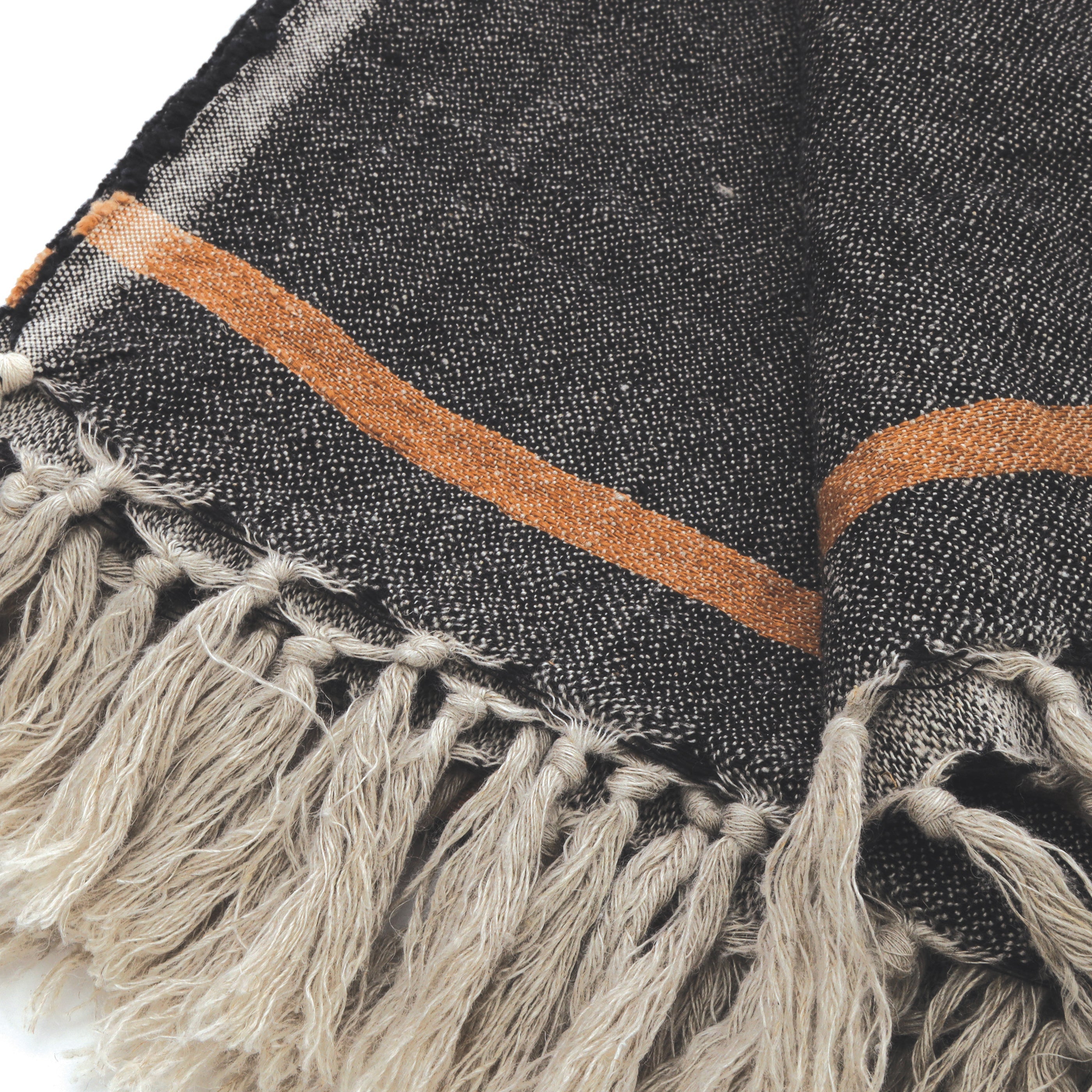 pompom at home - bruno - oversized throw - charcoal color