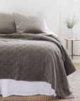 brussels - pewter color - coverlet - pom pom at home