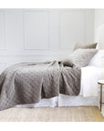 brussels - pewter color - coverlet - pom pom at home