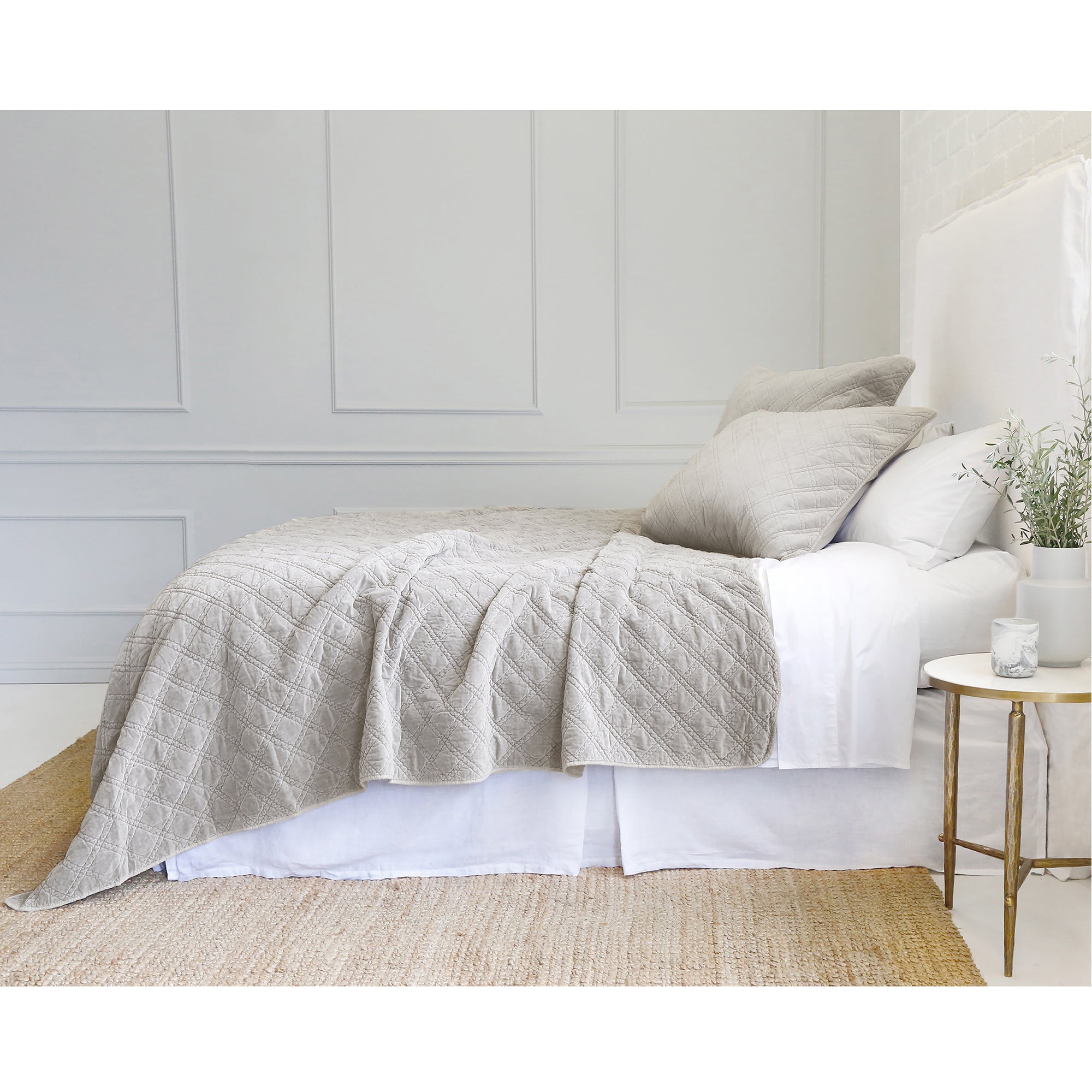 brussels - taupe color - coverlet - pom pom at home