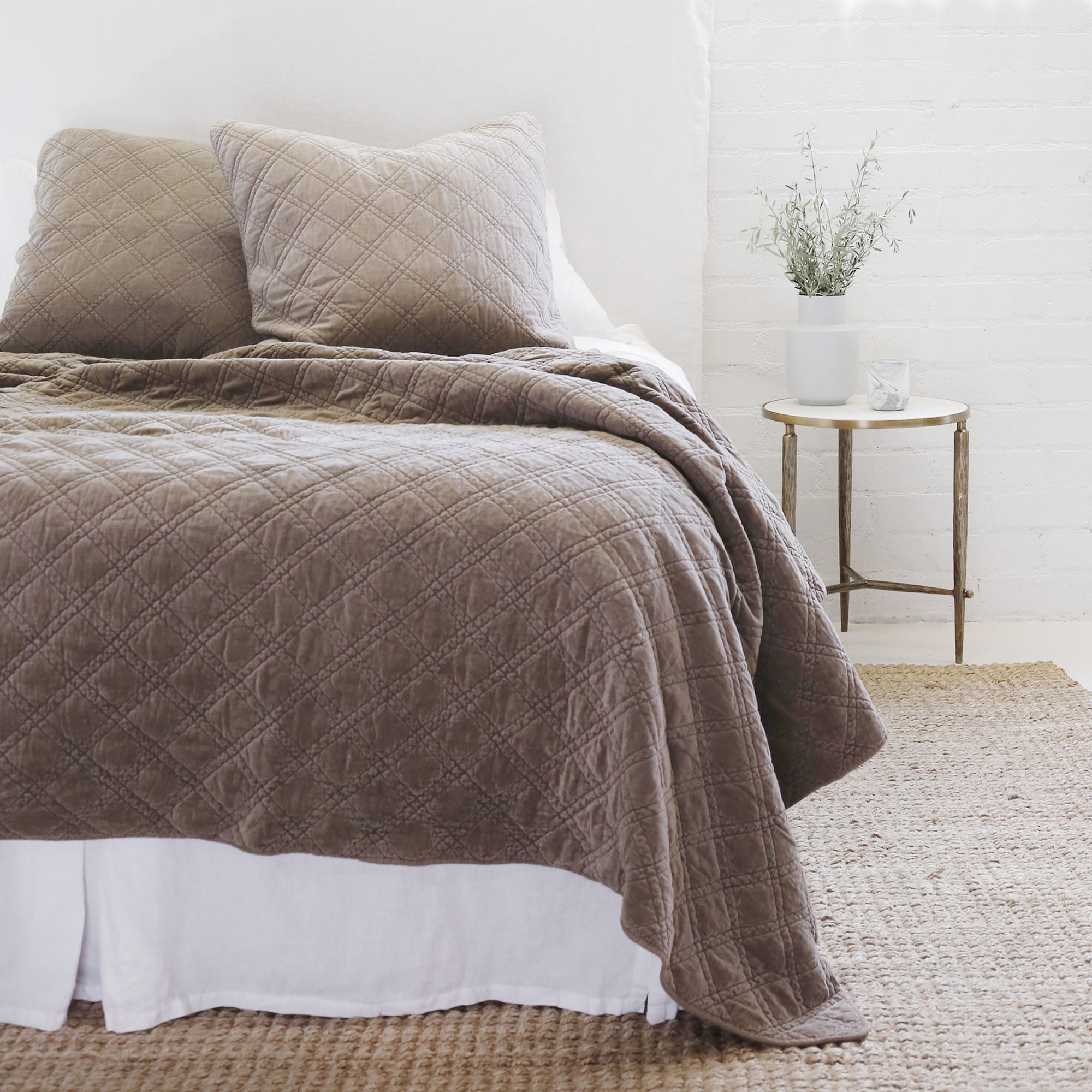 brussels - walnut color - coverlet - pom pom at home