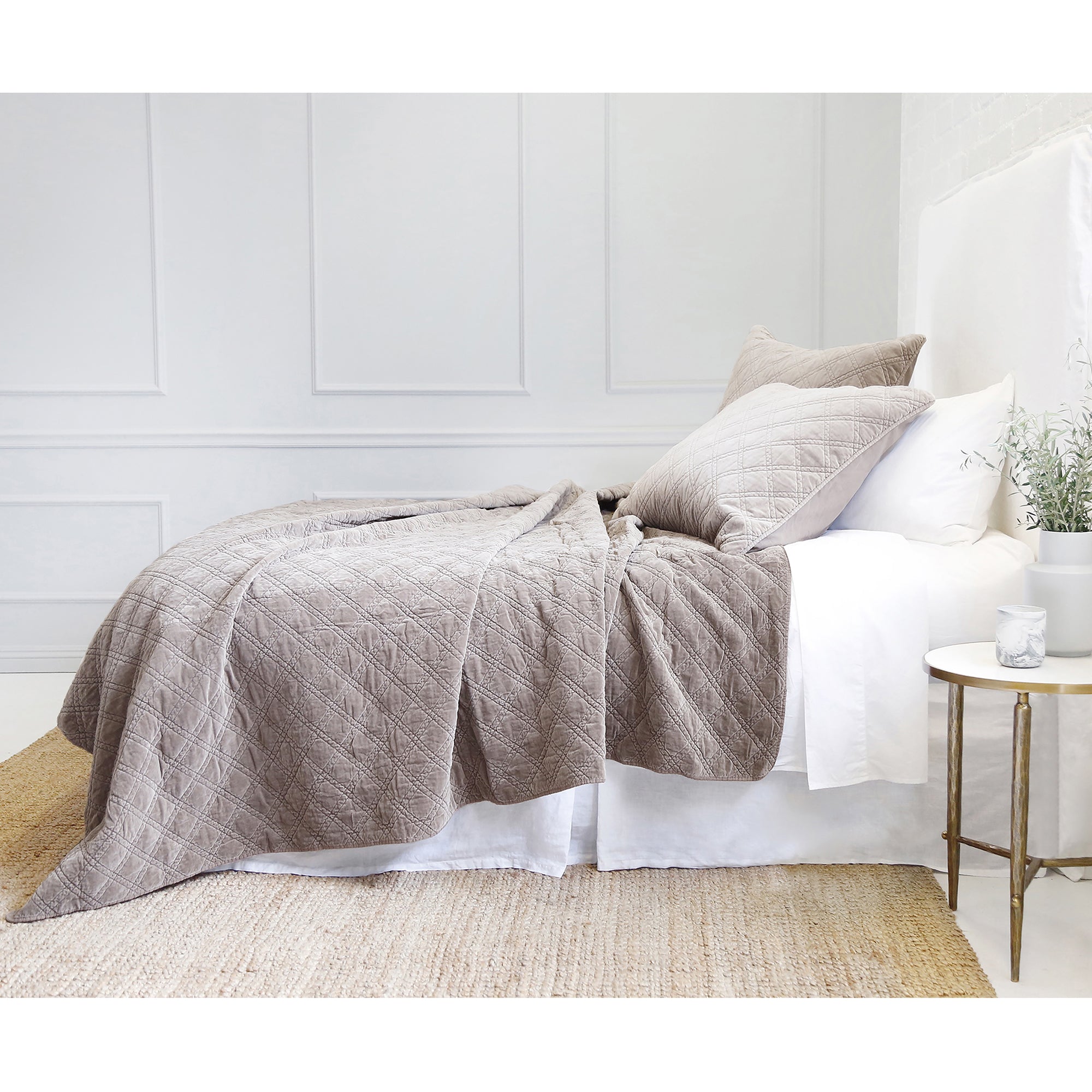 brussels - walnut color - coverlet - pom pom at home