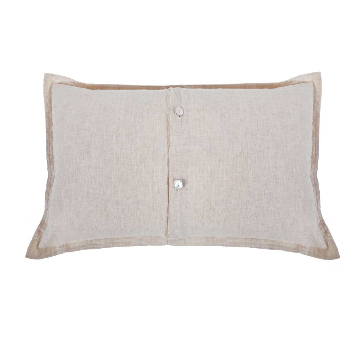 carter - ivory/amber color - standard sham back - pom pom at home