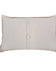 carter - ivory/amber color - standard sham back - pom pom at home