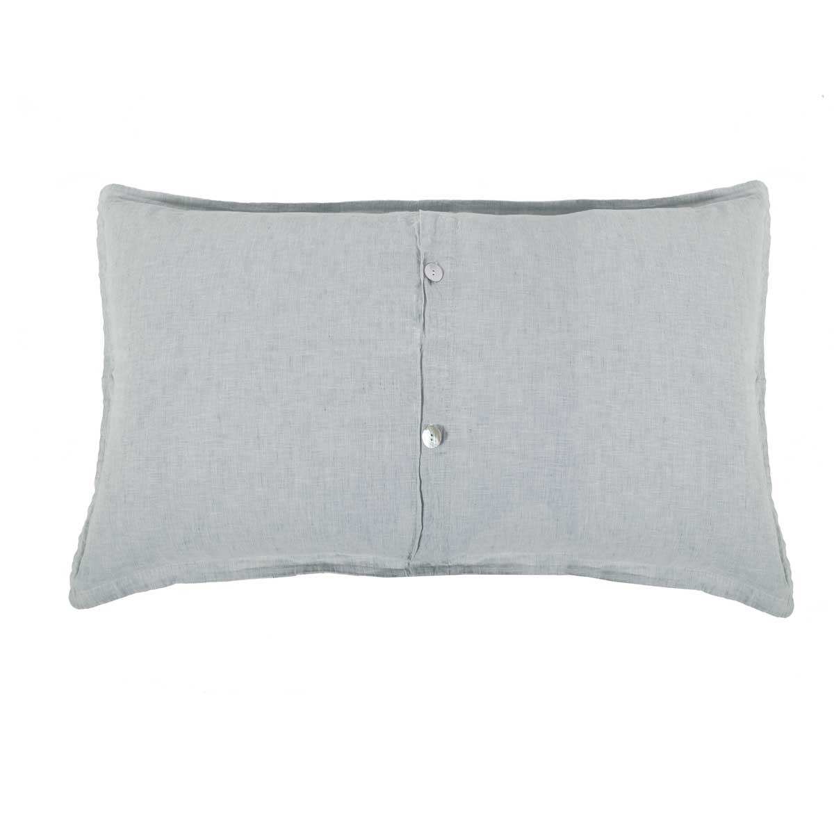 carter - ivory/denim color - standard sham back - pom pom at home