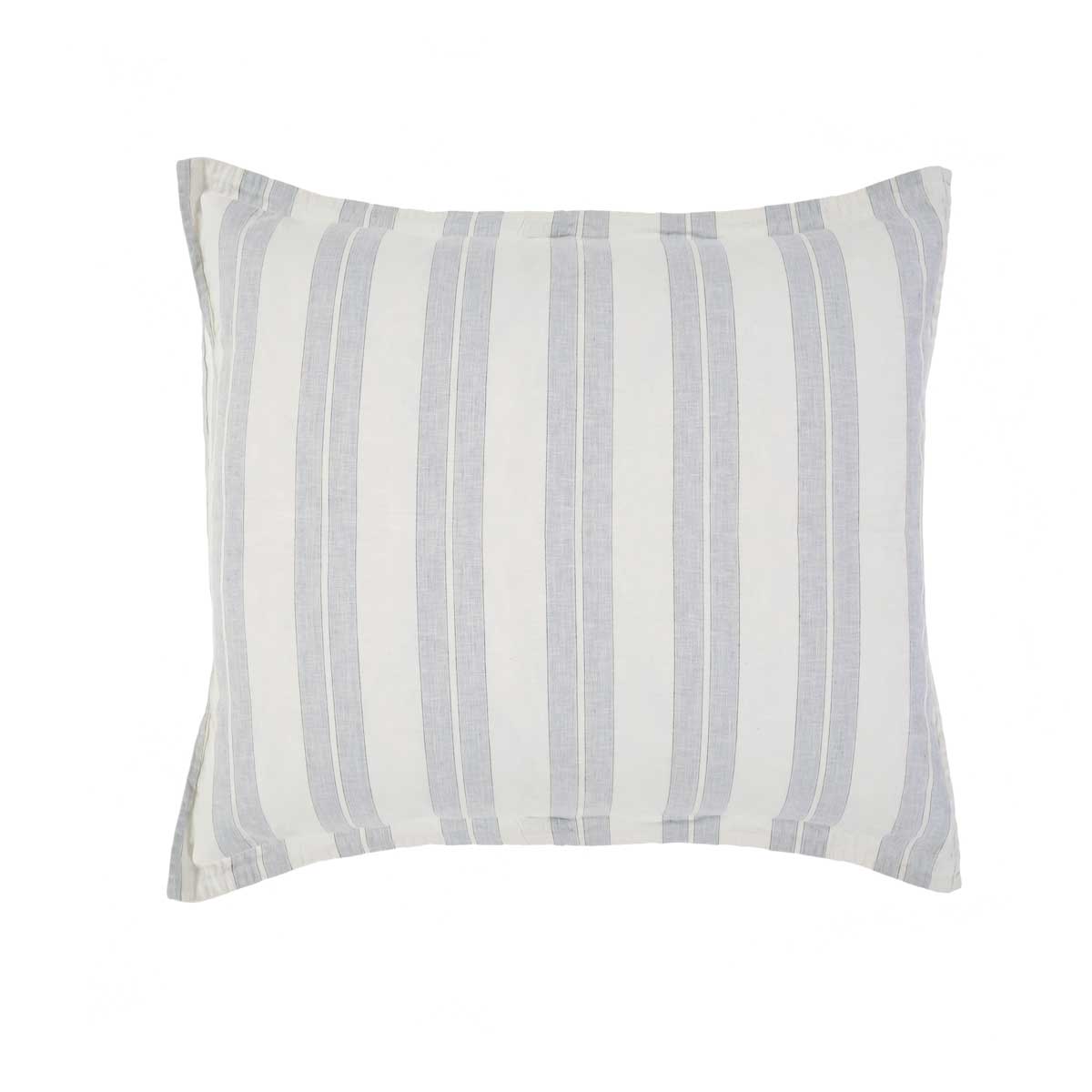 carter - ivory/denim color - euro sham - pom pom at home