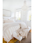 carter - ivory/amber color - duvet set - pom pom at home