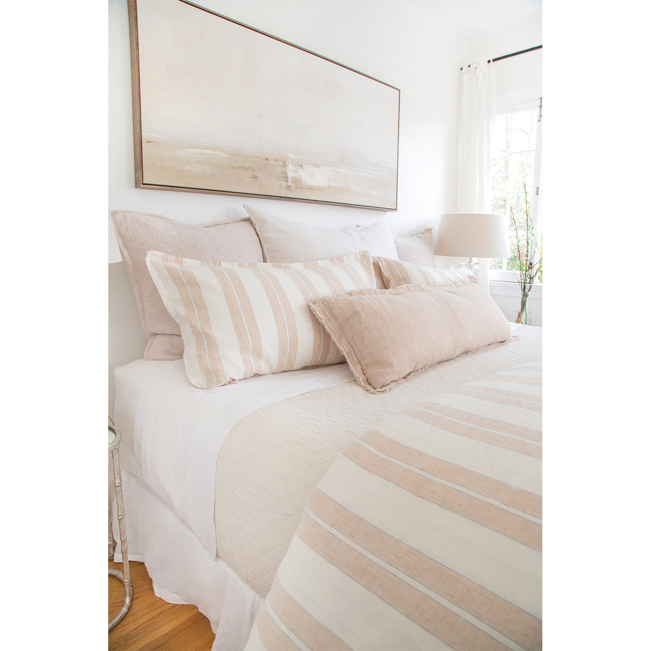 carter - ivory/amber color - duvet set - pom pom at home