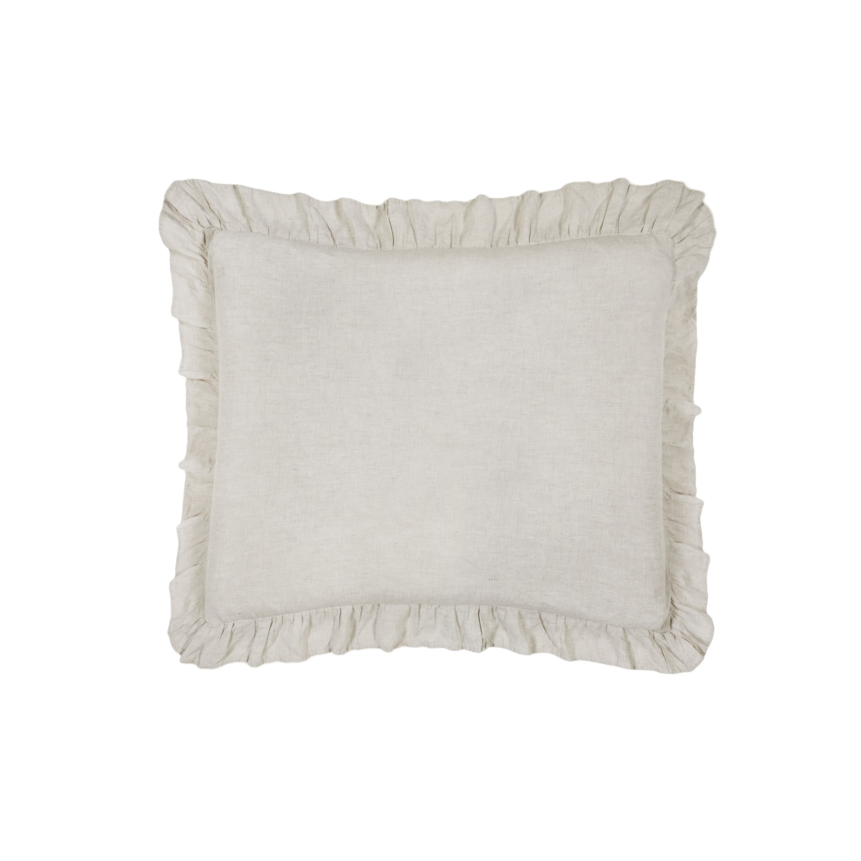 Charlie Duvet Cover-26x26 Euro Sham-Flax-Pom Pom at Home