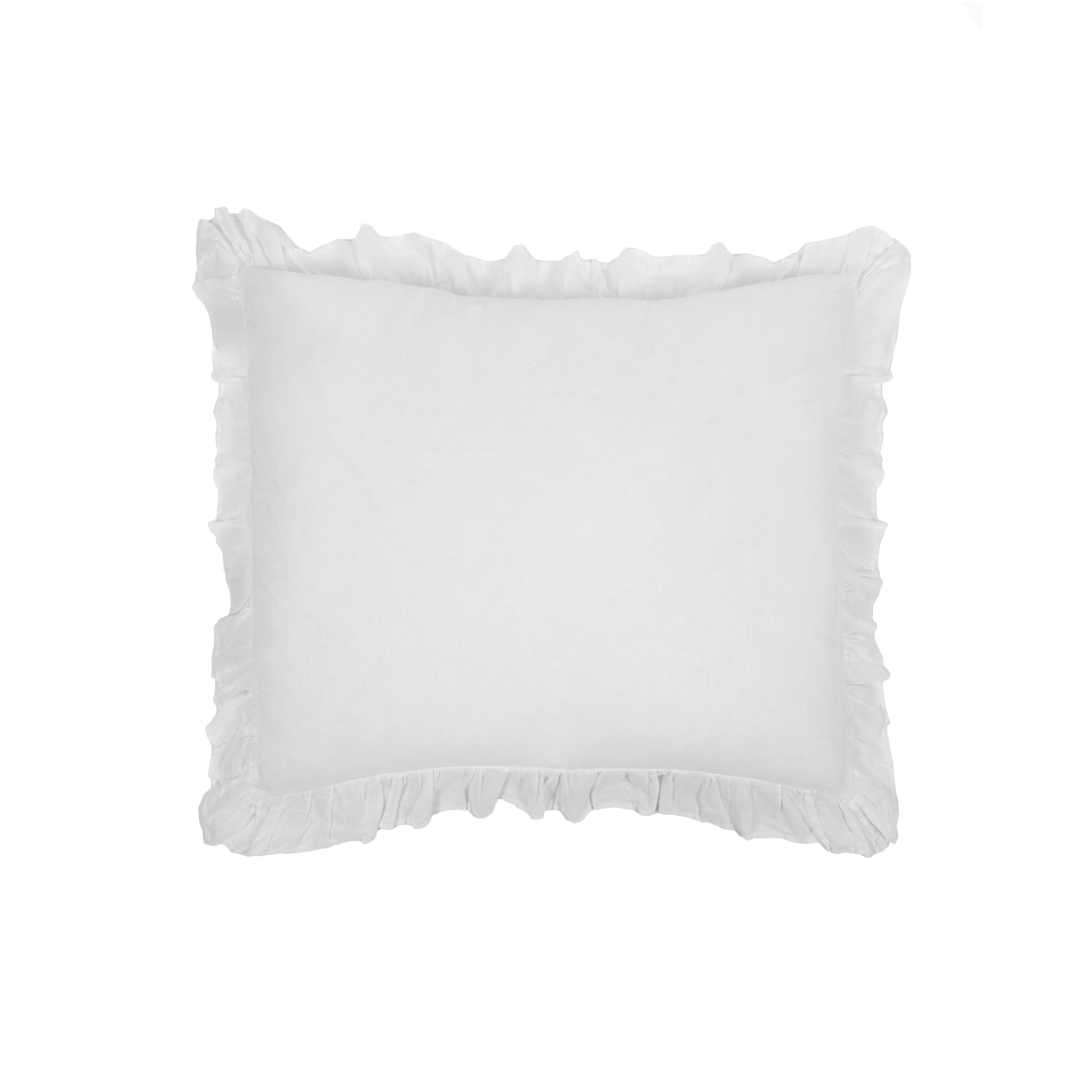 charlie - white color - euro sham - pom pom at home