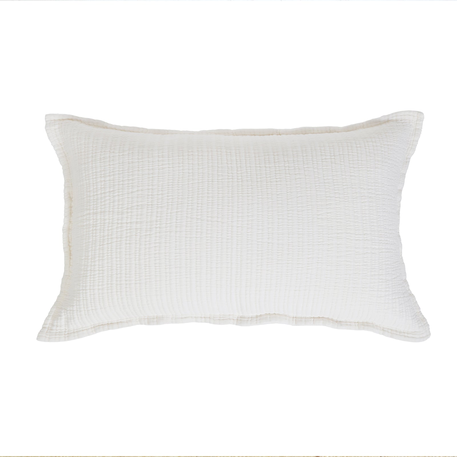 chatham matelasse collection - cream color - king sham - pom pom at home