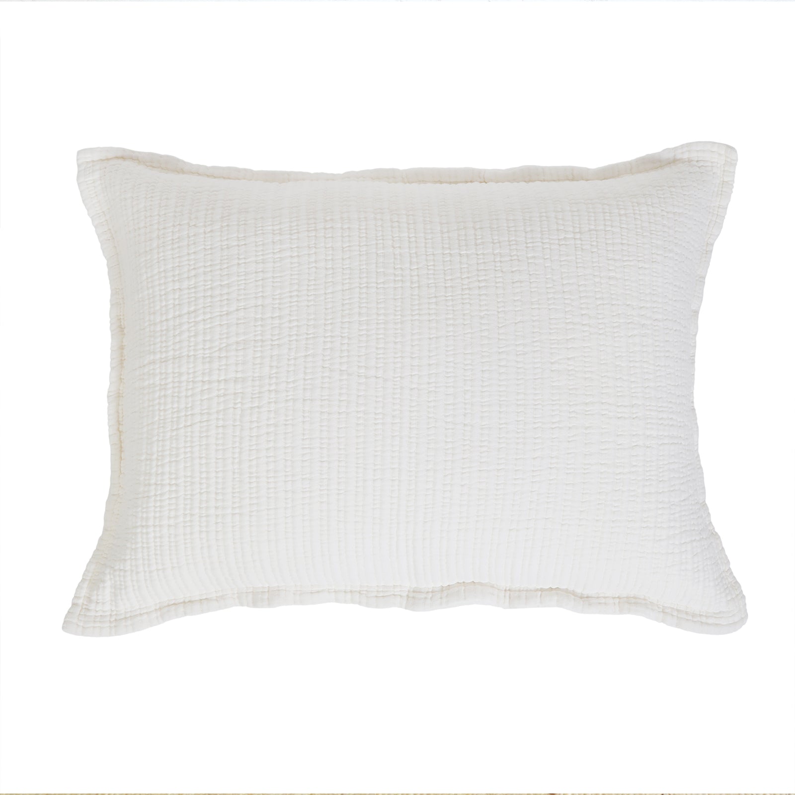 chatham matelasse collection - cream color - standard sham - pom pom at home