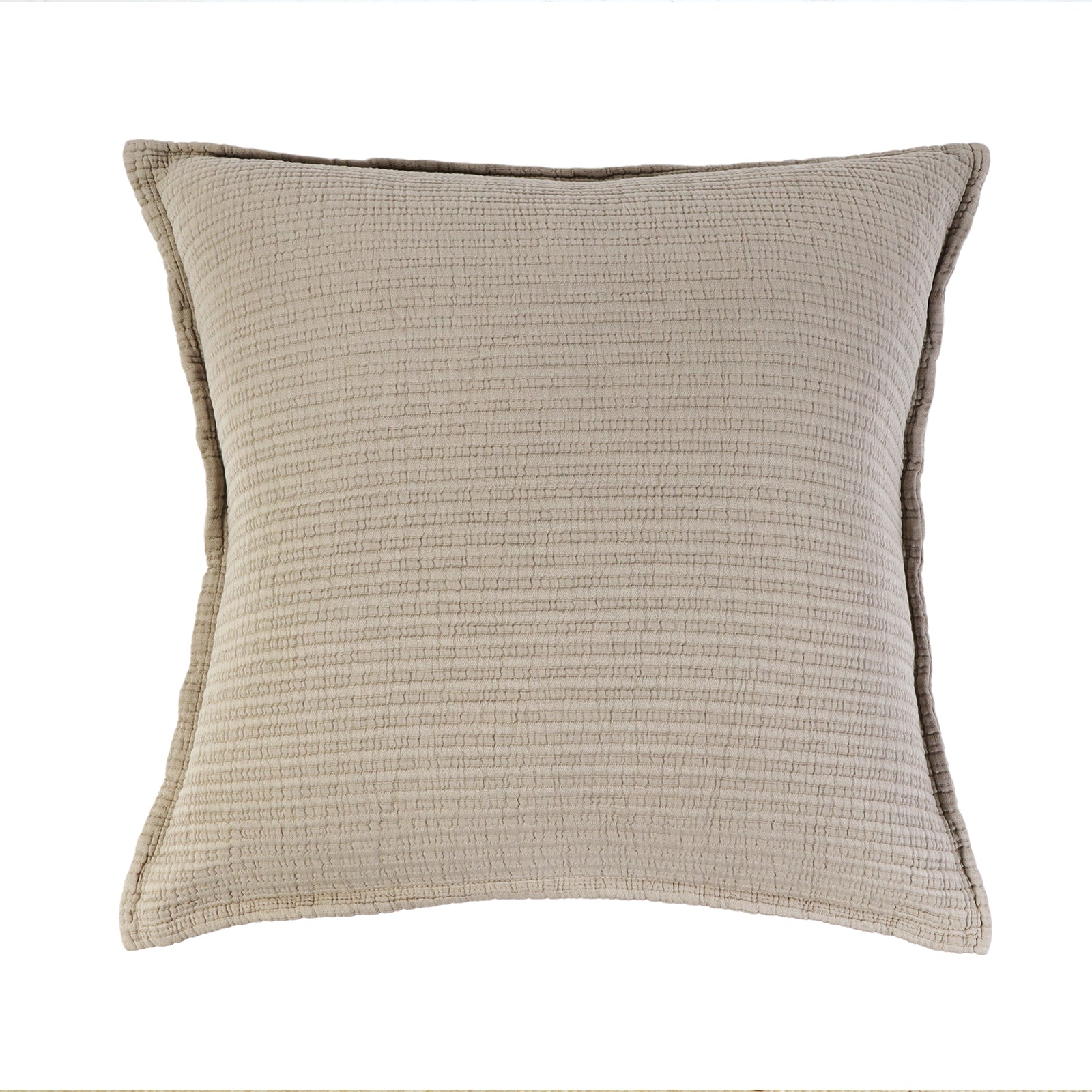 Chatham Matelasse-26x26 Euro Sham-Natural-Pom Pom at Home