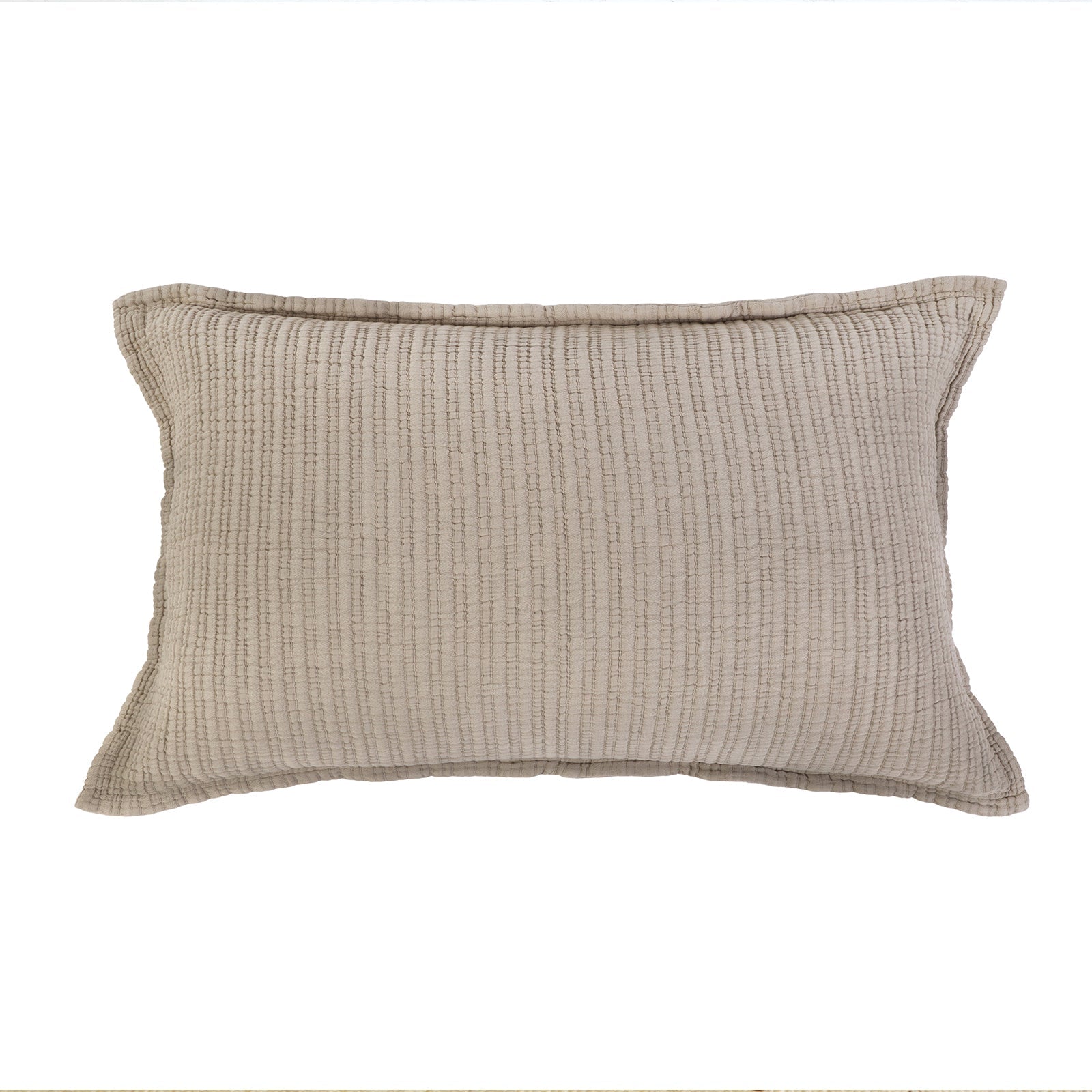 chatham matelasse collection - natural color - king sham - pom pom at home