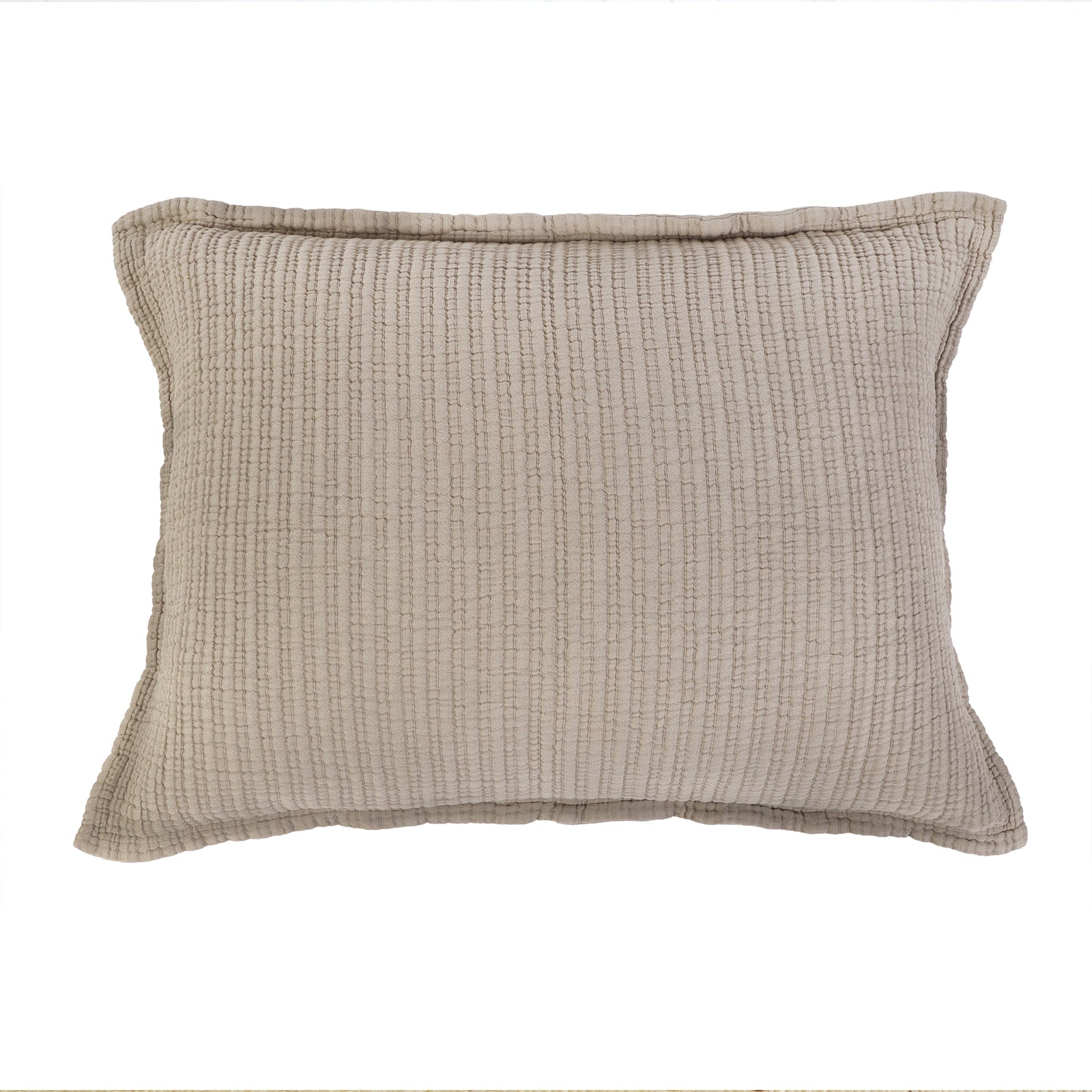 chatham matelasse collection - natural color - standard sham - pom pom at home