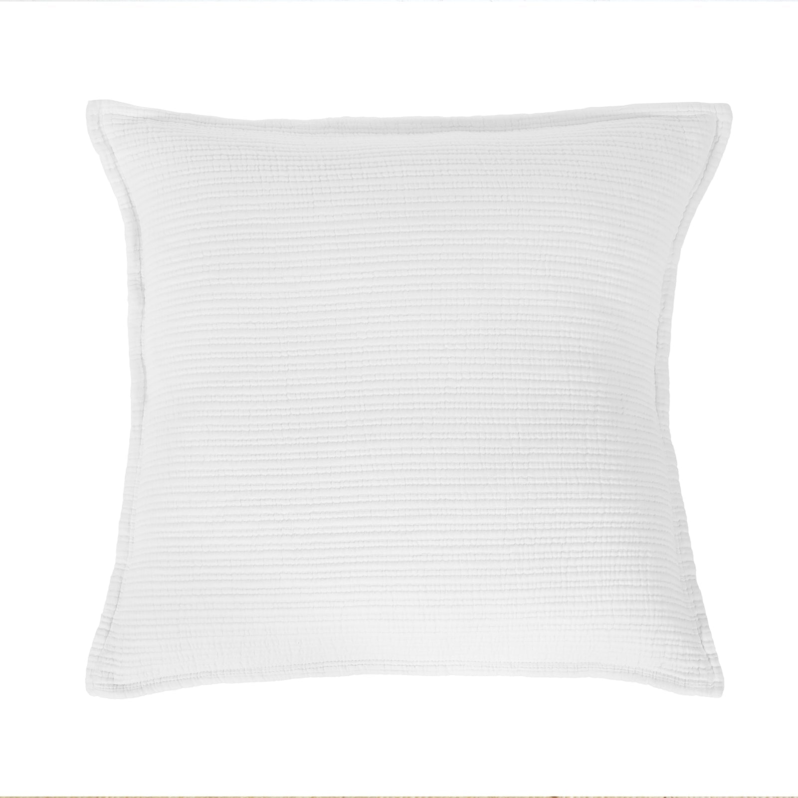 Chatham Matelasse-26x26 Euro Sham-White-Pom Pom at Home