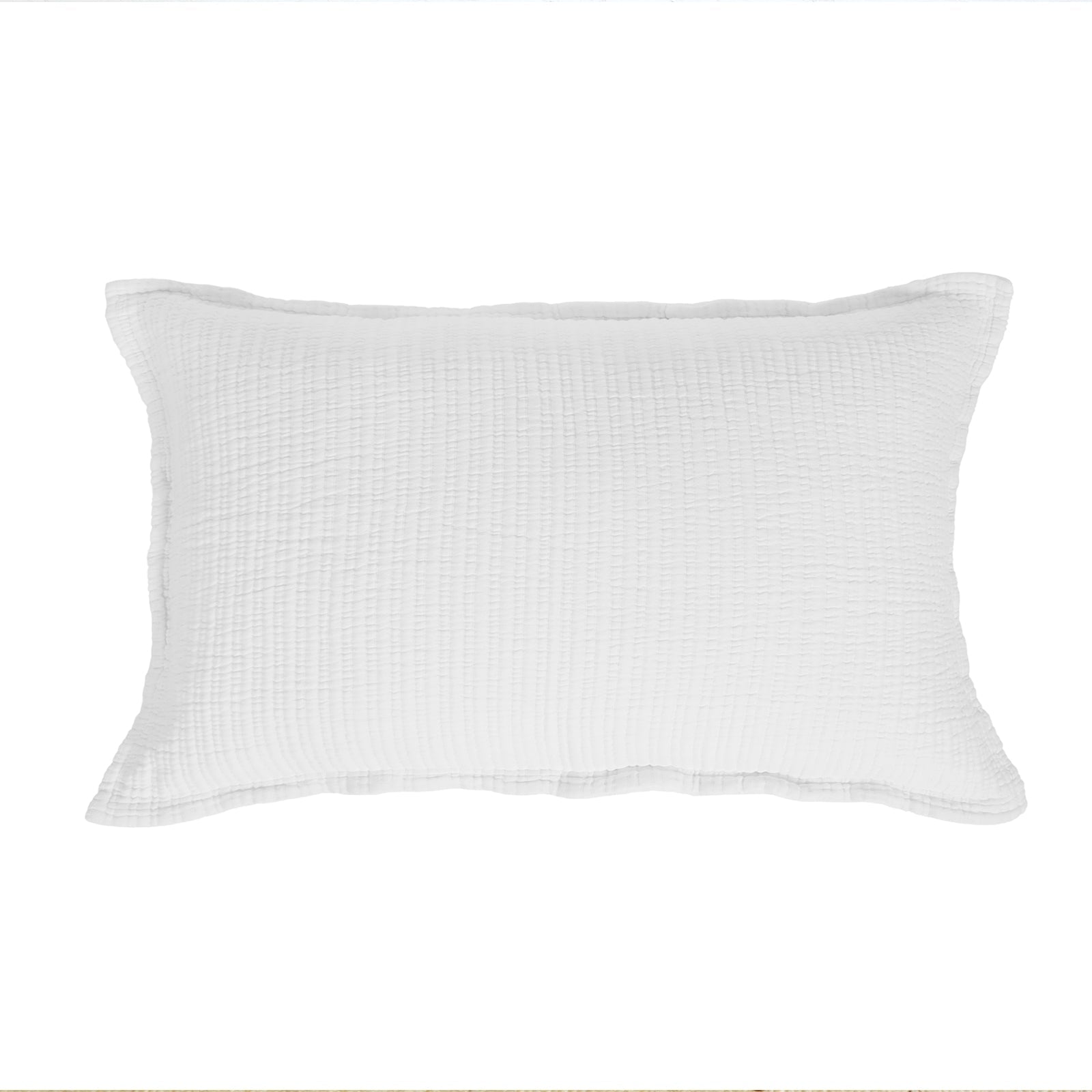 Chatham Matelasse-20x36 King Sham-White-Pom Pom at Home