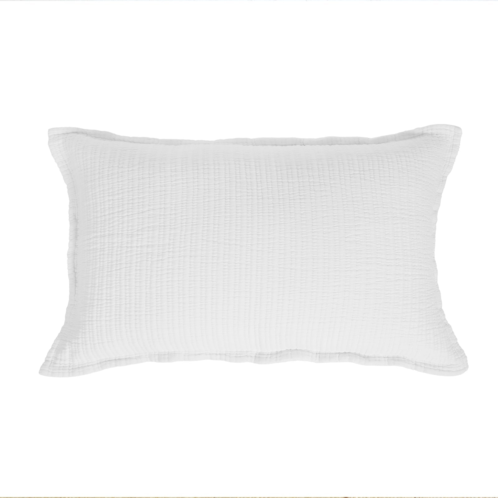 chatham matelasse collection - white color - king sham - pom pom at home