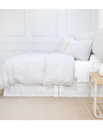 connor - ivory/denim color - duvet set - pom pom at home