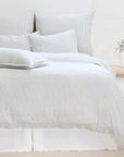 connor - ivory/denim color - duvet set - pom pom at home