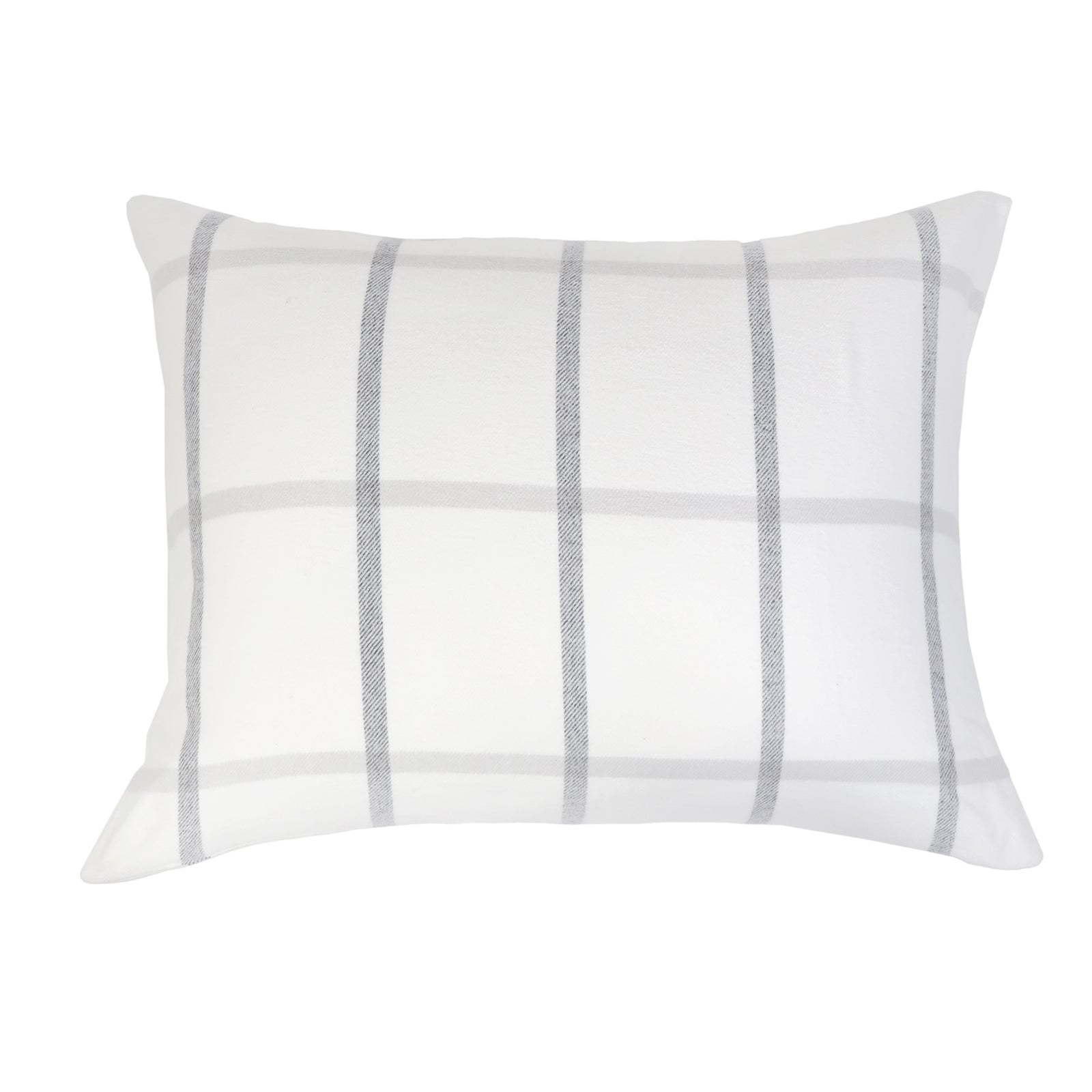 Copenhagen Blanket-28x36 Big Pillow With Insert-White/Grey-Pom Pom at Home