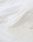 parker cotton percale duvet set - white color - pom pom at home