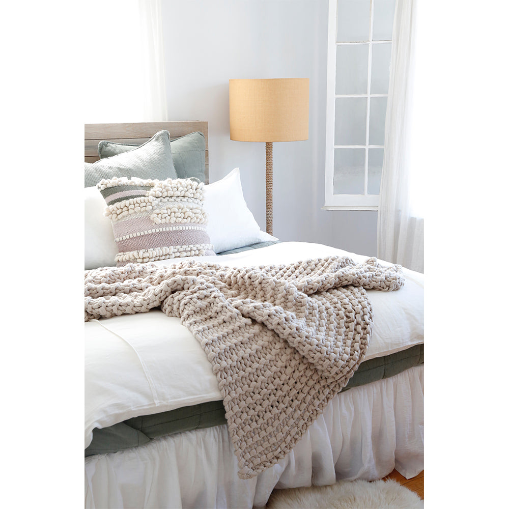 FINN THROW - Taupe -Throw-Pom Pom at Home