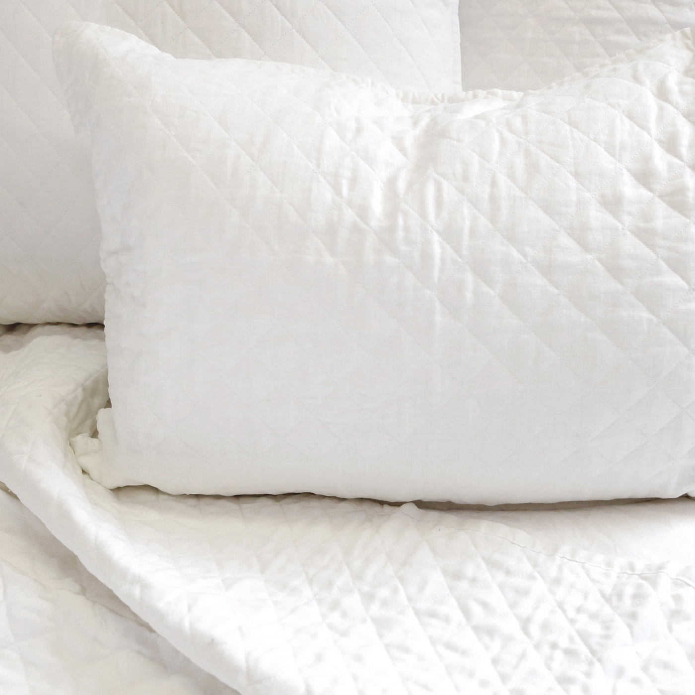 Hampton Coverlet-20x27 Standard Sham-White-Pom Pom at Home