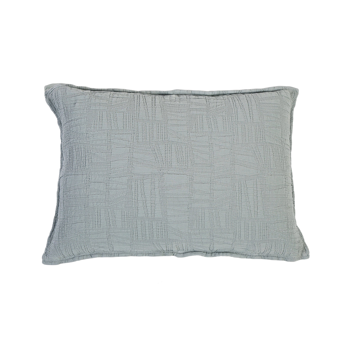 harbour matelasse collection - sea glass color - standard sham - pom pom at home