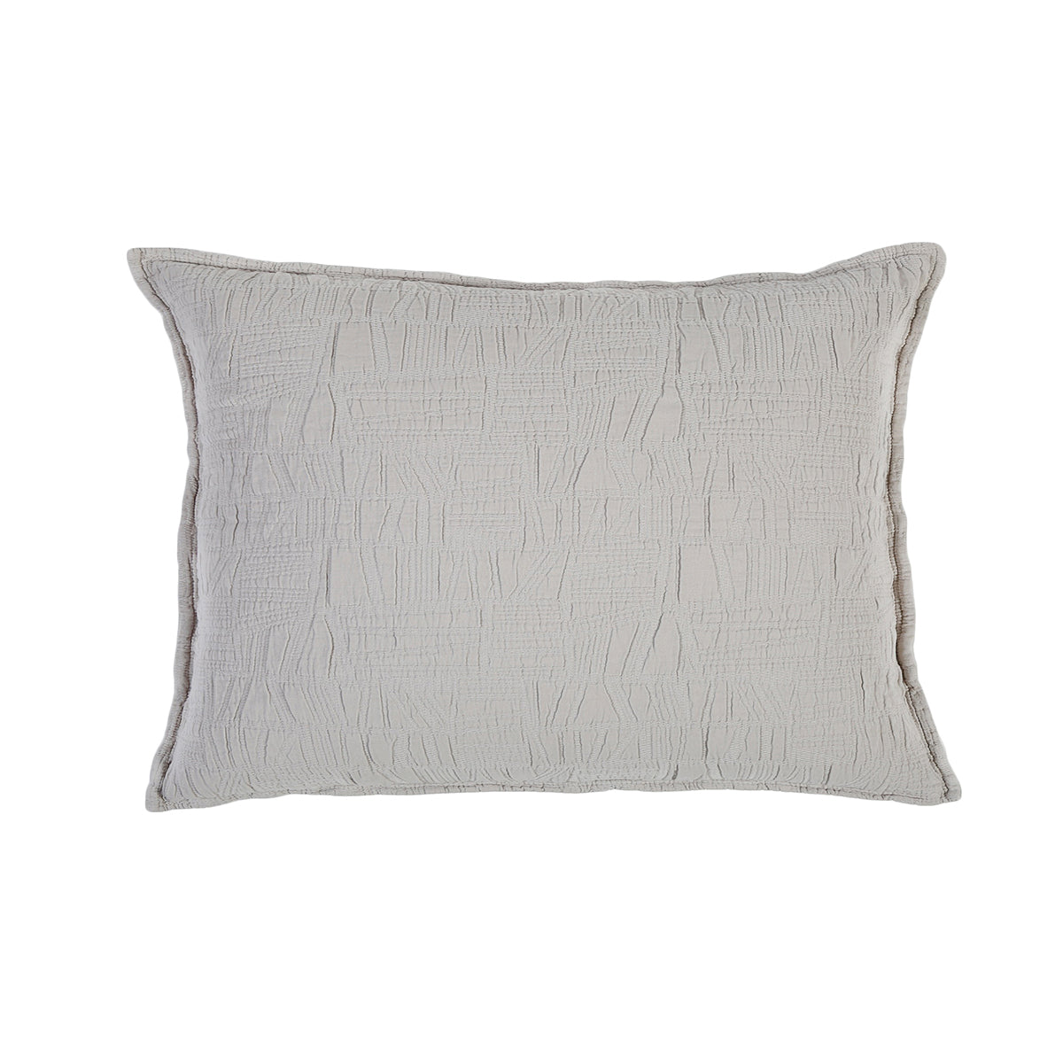 harbour matelasse collection - taupe color - standard sham - pom pom at home