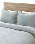 harbour matelasse collection - sea glass color - coverlet - pom pom at home