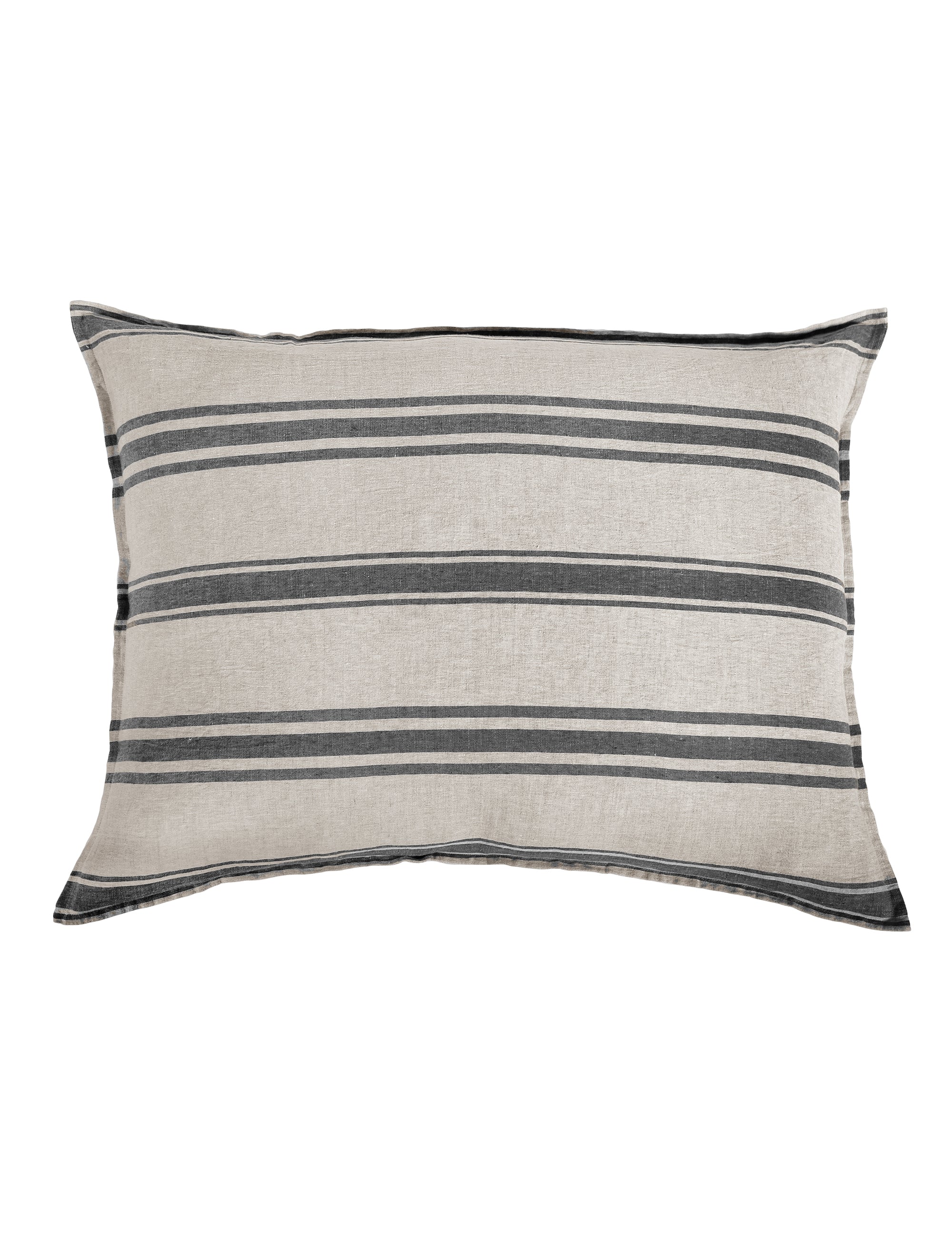 jackson - flax/midnight color - king pillow - pom pom at home