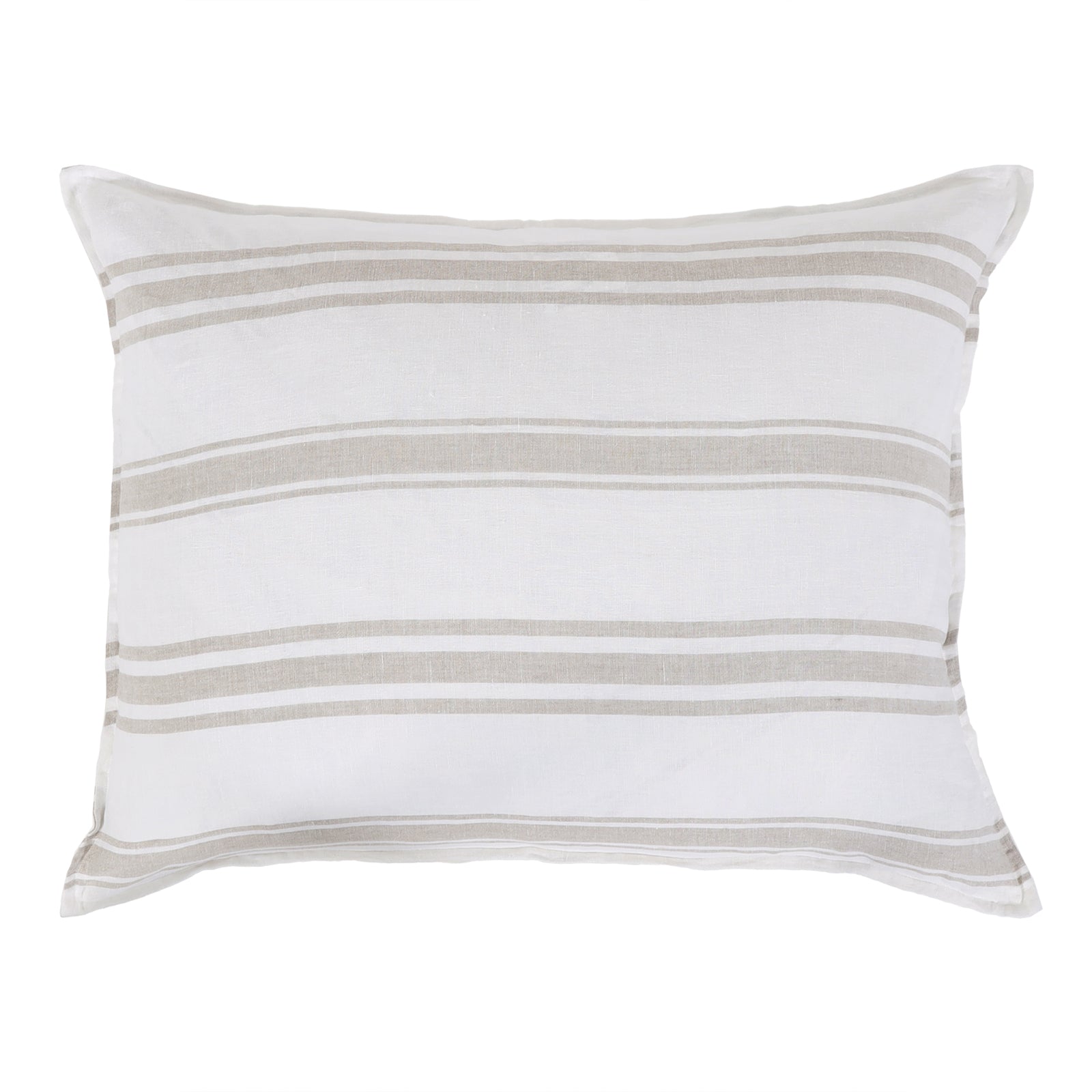 Jackson Duvet Cover-28x36 Big Pillow With Insert-White/Natural-Pom Pom at Home