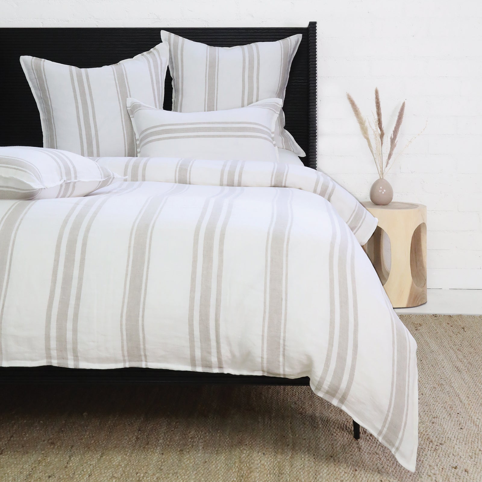 jackson - white/natural color - duvet set - pom pom at home