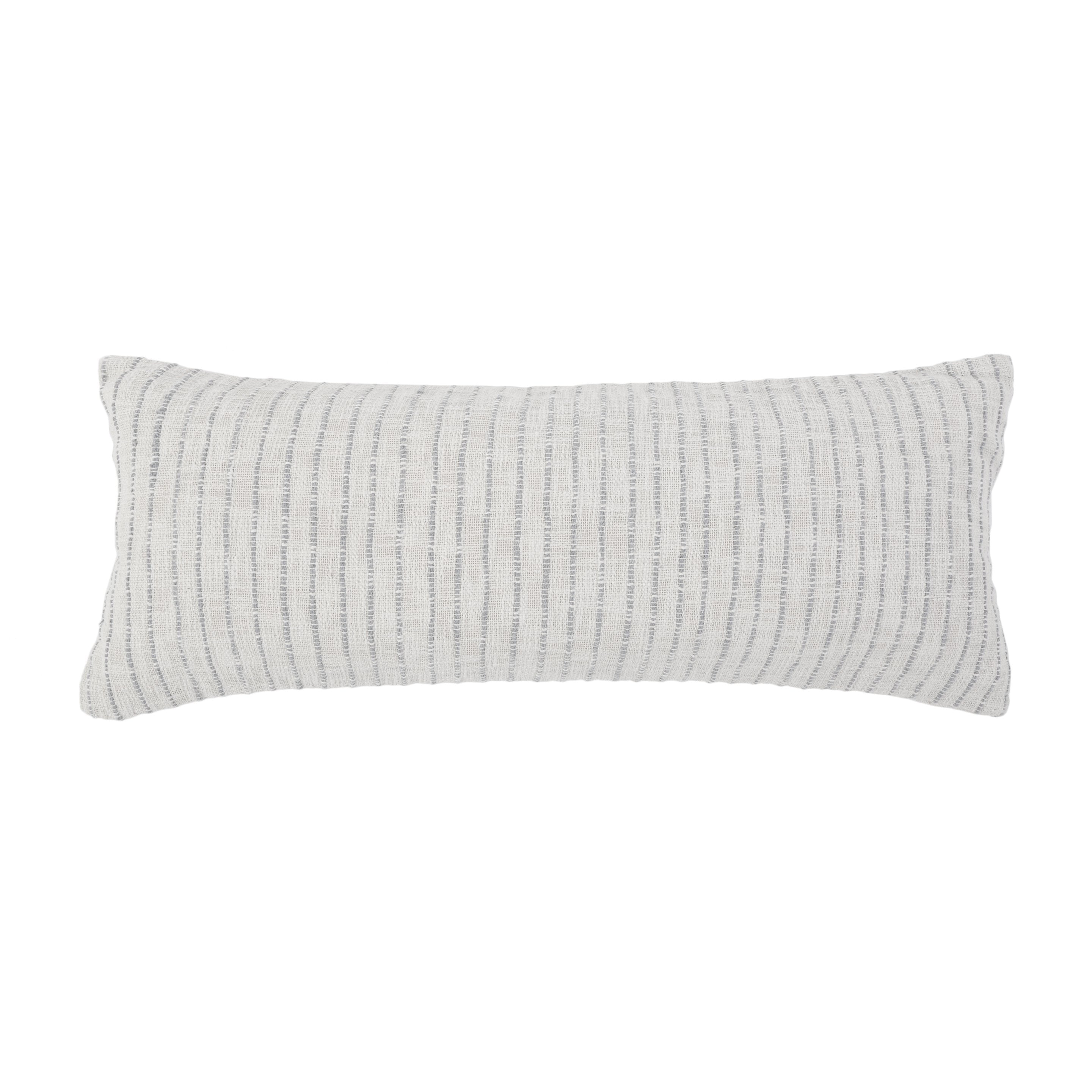 JoJo 14"X40" PILLOW WITH INSERT - IVORY/ BLUE GREY-Pom Pom at Home