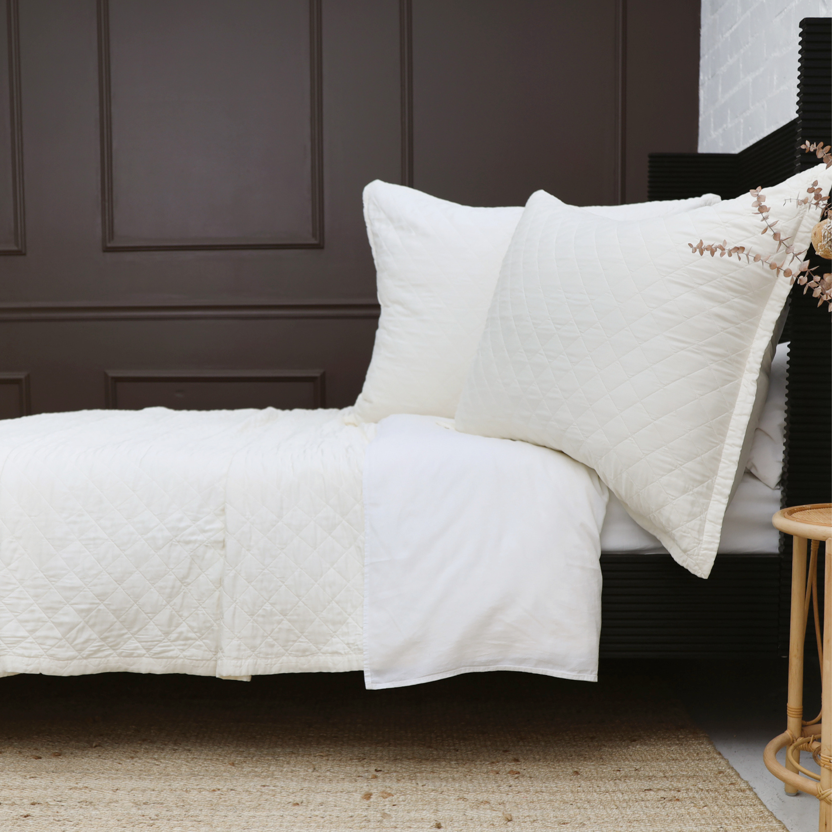 Monaco Coverlet-Twin-Ivory-Pom Pom at Home