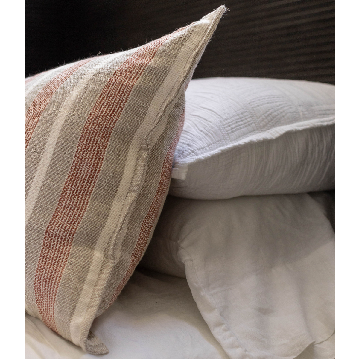 Montecito Pillow 20"X 20" With Insert-20x20 Pillow With Insert-Terra Cotta/Natural-Pom Pom at Home