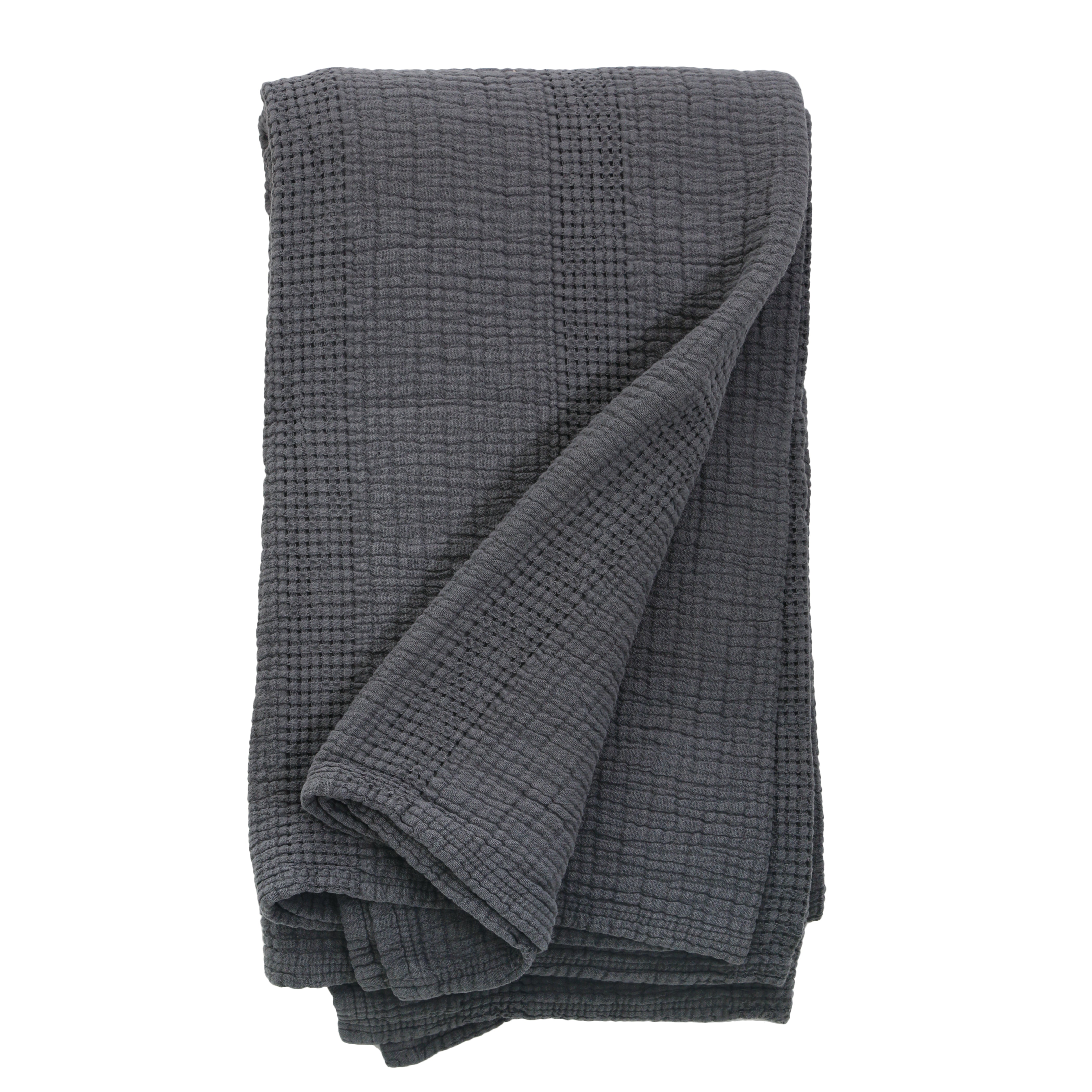 Nantucket Oversized Throw-70" x 90" (Twin)-Midnight-Pom Pom at Home