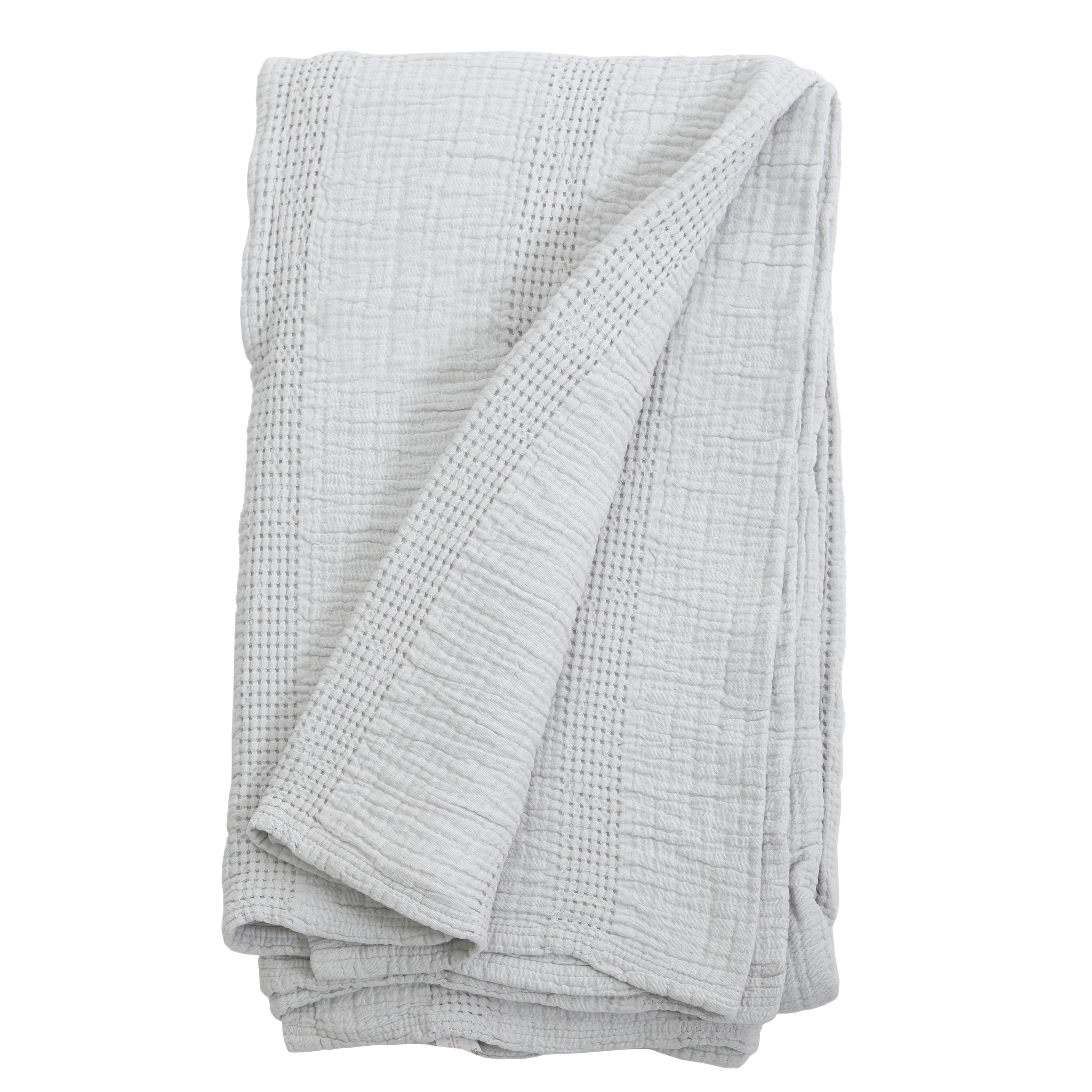 Nantucket Oversized Throw-70" x 90" (Twin)-Grey-Pom Pom at Home